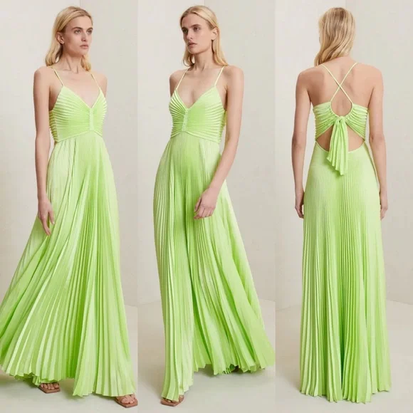 A.L.C. Aries Dress in Green Kick in Size 10 - Picture 3 of 10